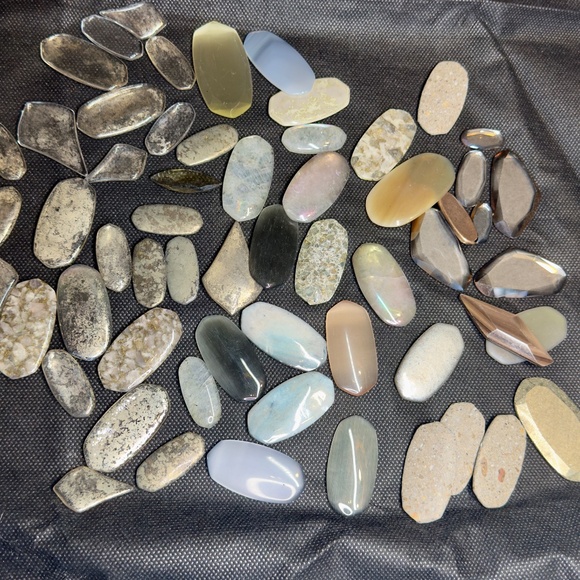 Large lot of gemstones: agate labradorite cabochon marcasite & more - Picture 2 of 6